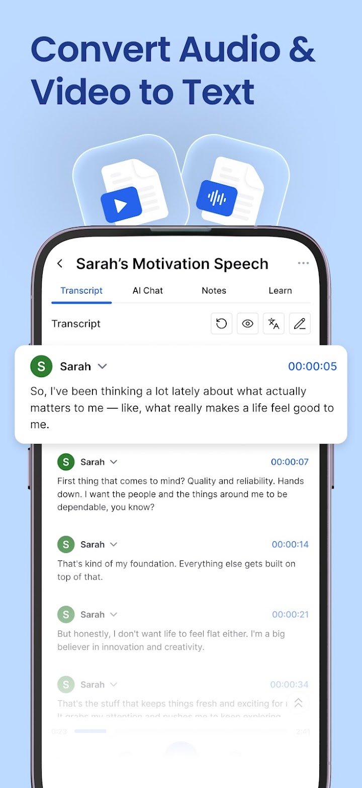 Transkriptor - Speech to Text screenshot